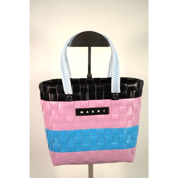 Marni Multicolor Woven Tote Bag FREE COA
